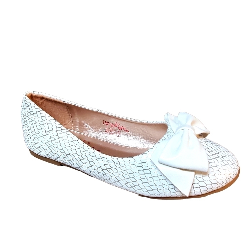 I Heart YoKids White Gold Ballet Sandals Kids 13